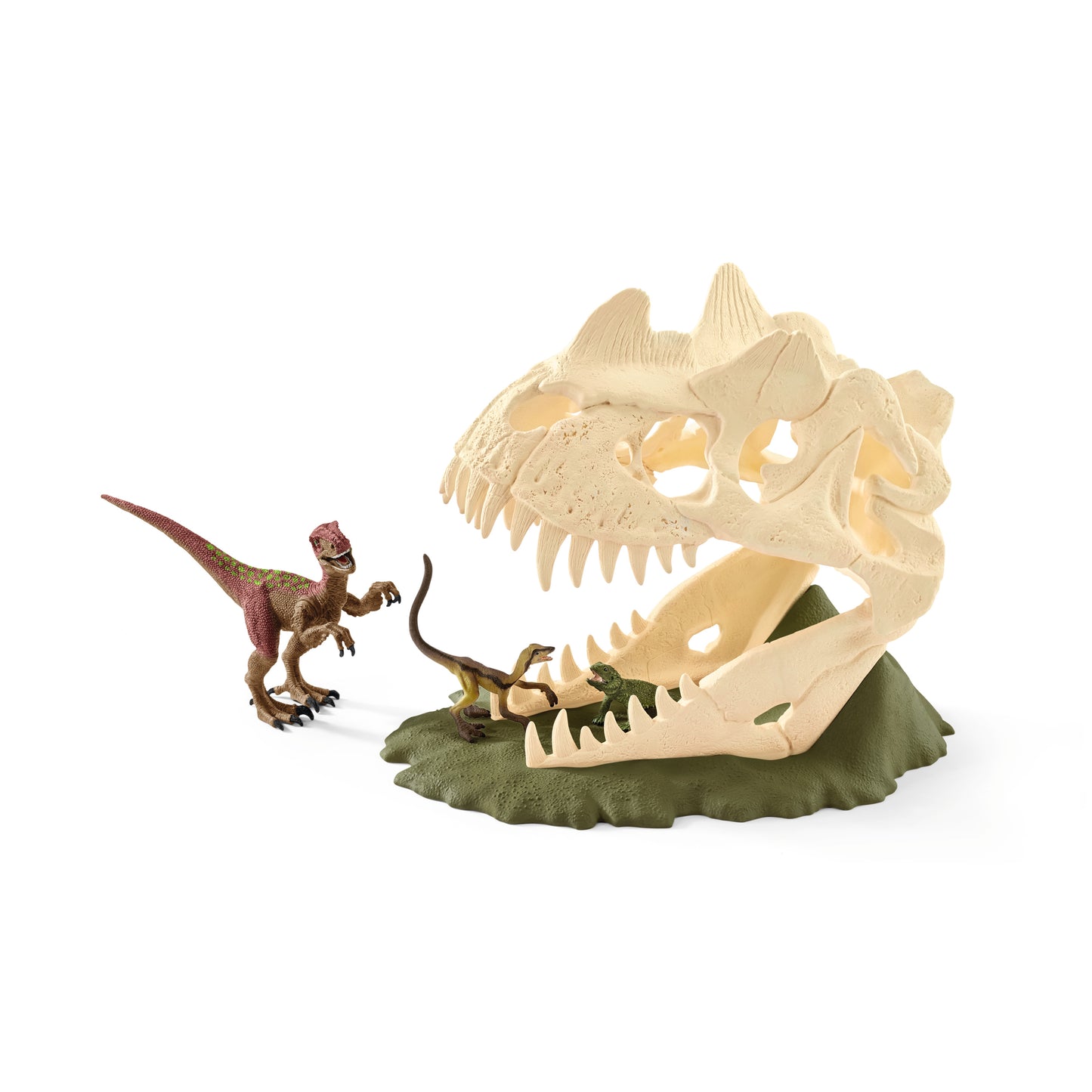 Schleich Large Skull Trap With Velociraptor
