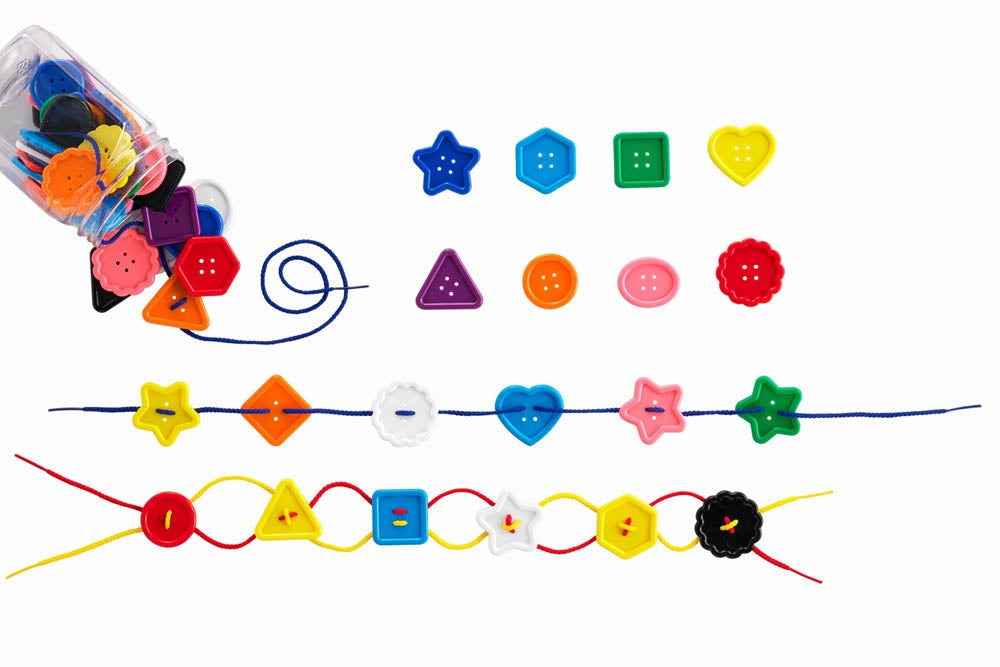 EDX Education Large Buttons Jar & 4 Laces