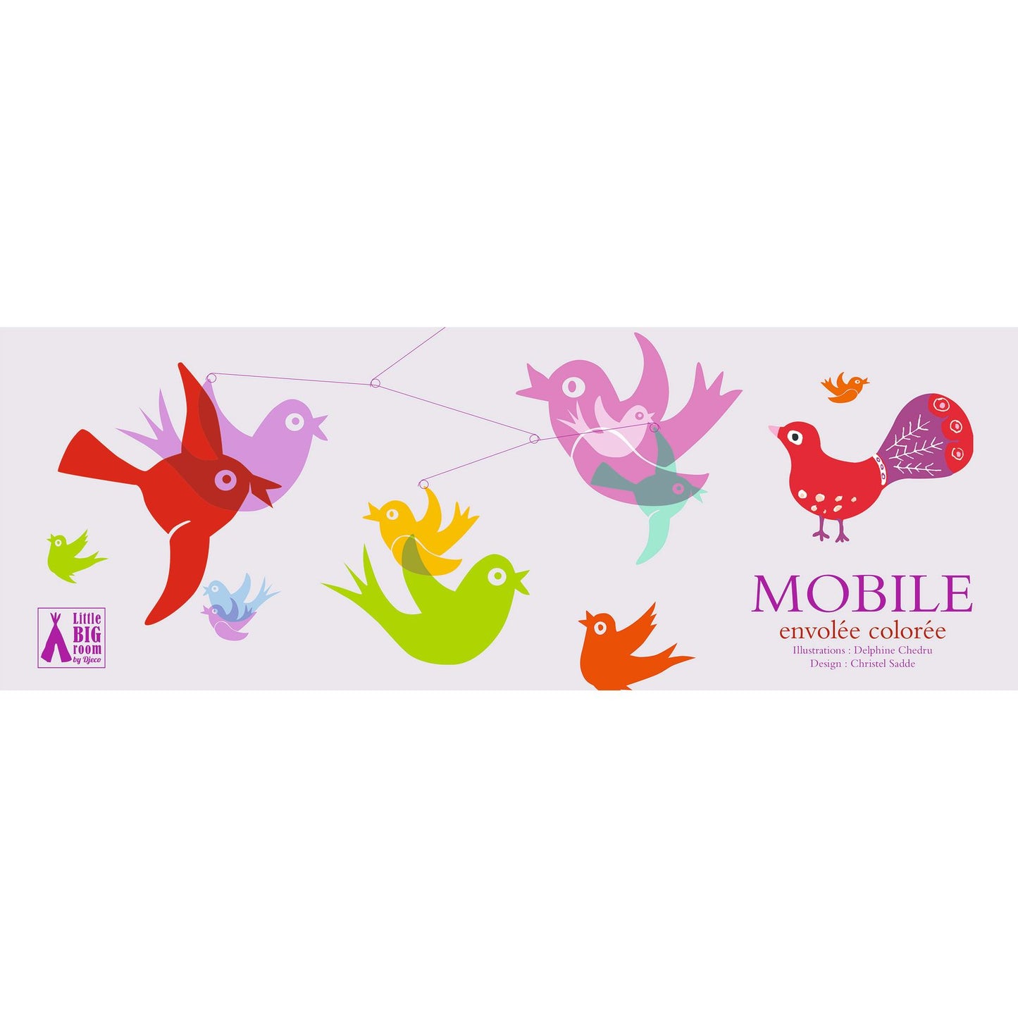 Djeco Colourful Flight of Fancy Mobile