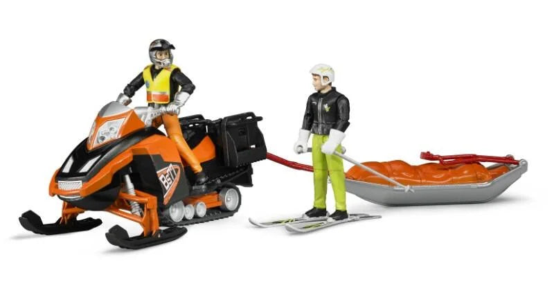 Bruder Snowmobile with Driver and Accessories