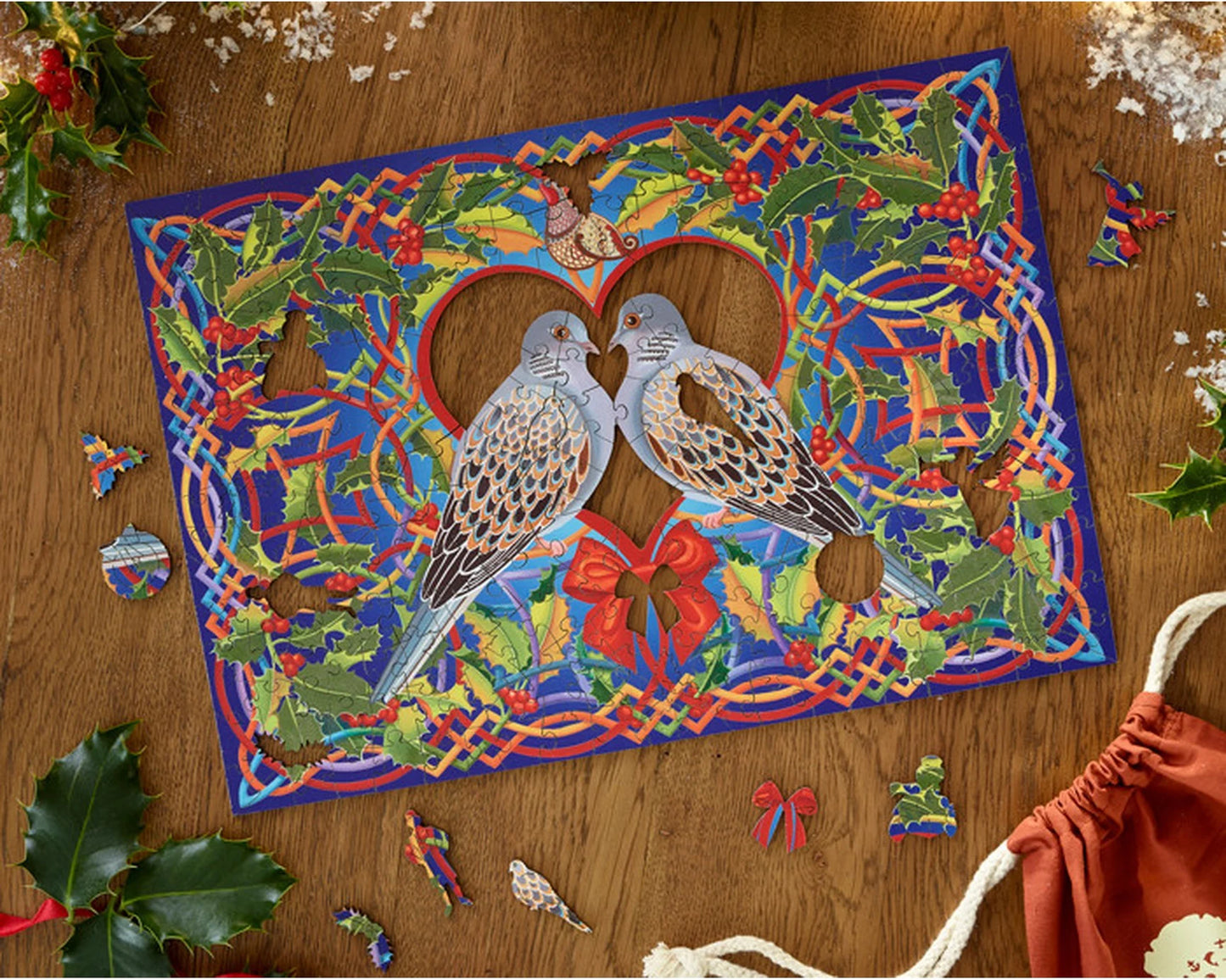 Wentworth Wooden Puzzles Two Turtle Doves - Maxi 250 Pieces