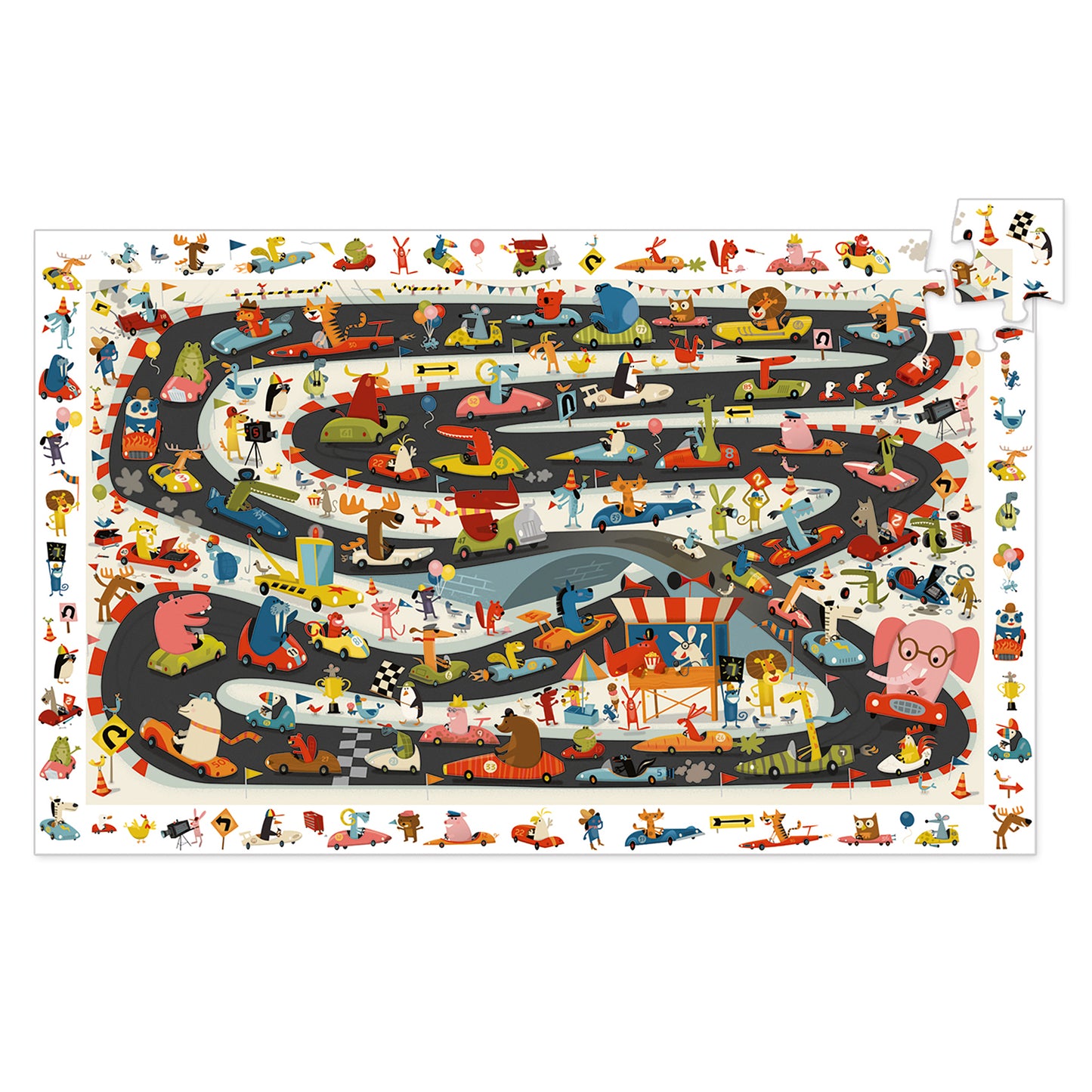Djeco Car Rally 54 Pcs Observation Puzzle