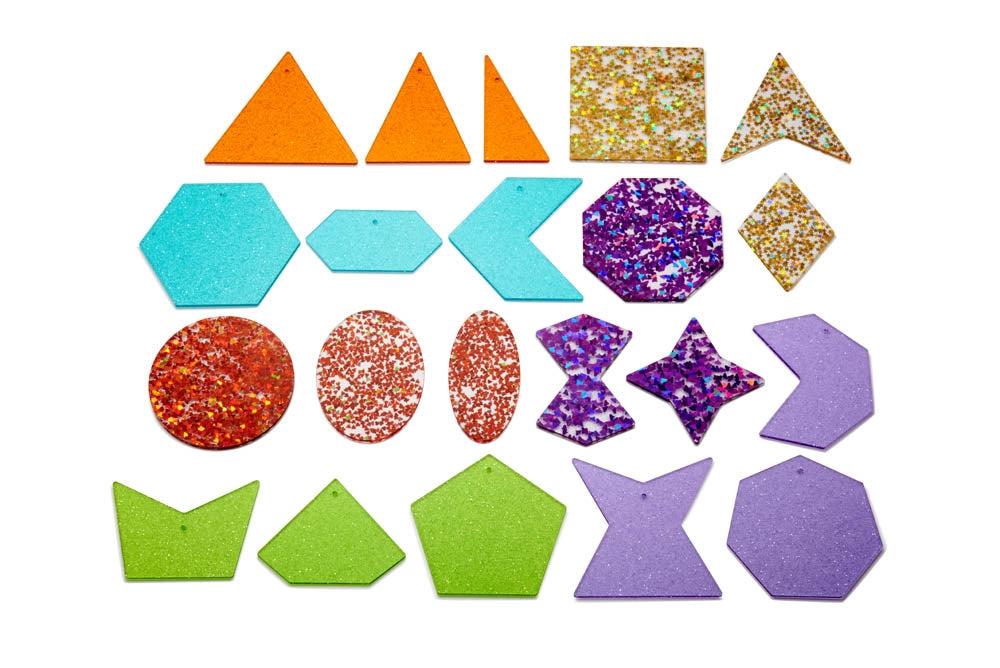 TickiT Rainbow Glitter Shapes