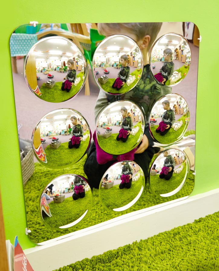 TickiT Acrylic Mirror Panel - Large 9-Dome