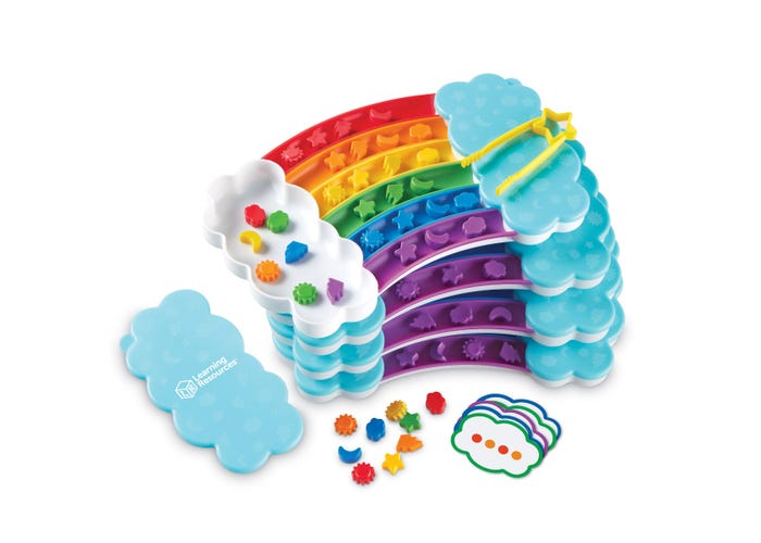Learning Resources Rainbow Sorting Trays Classroom Edition (Set of 4)
