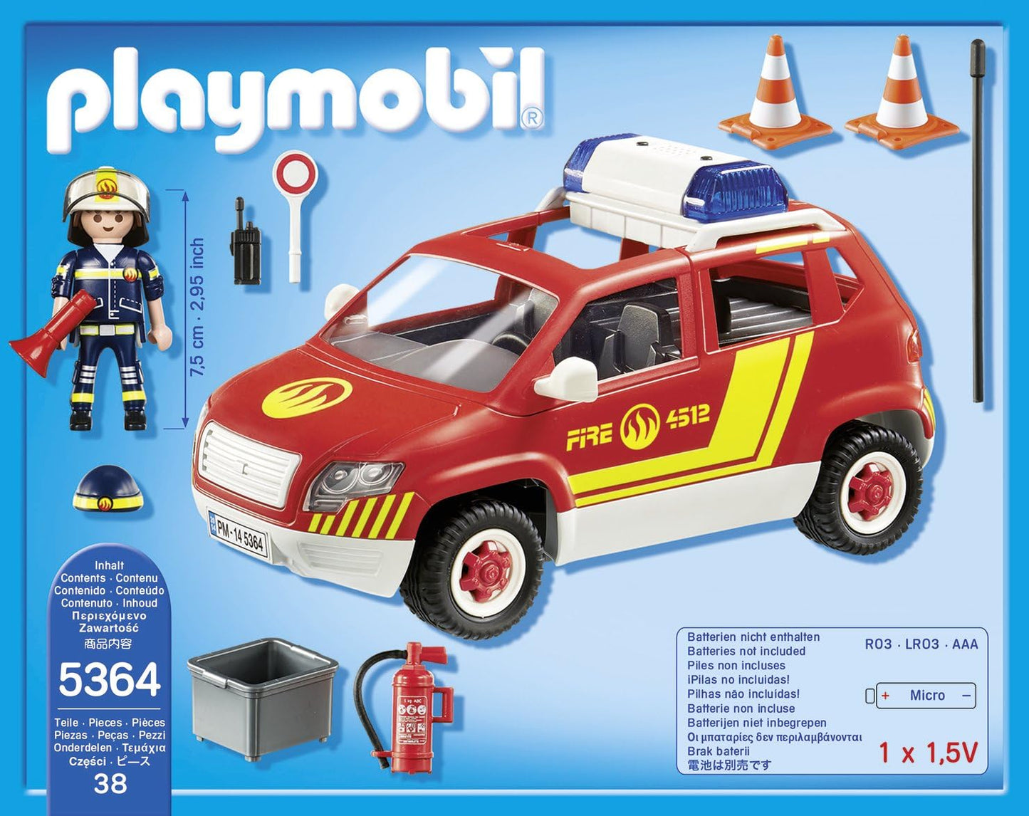 Playmobil Plus Fire Chiefs Car with Lights and Sound