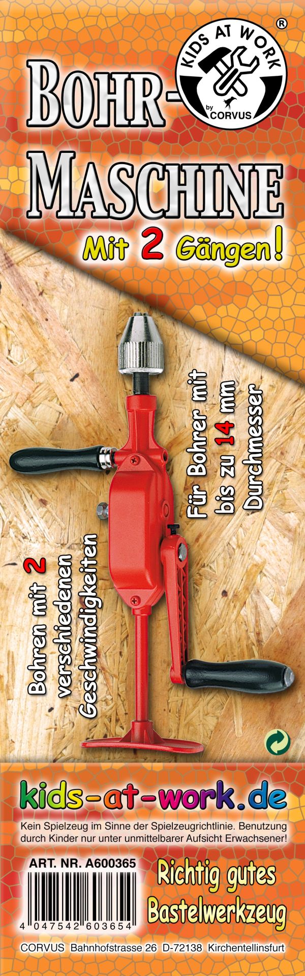 Kids At Work Drilling Machine 2 Speed