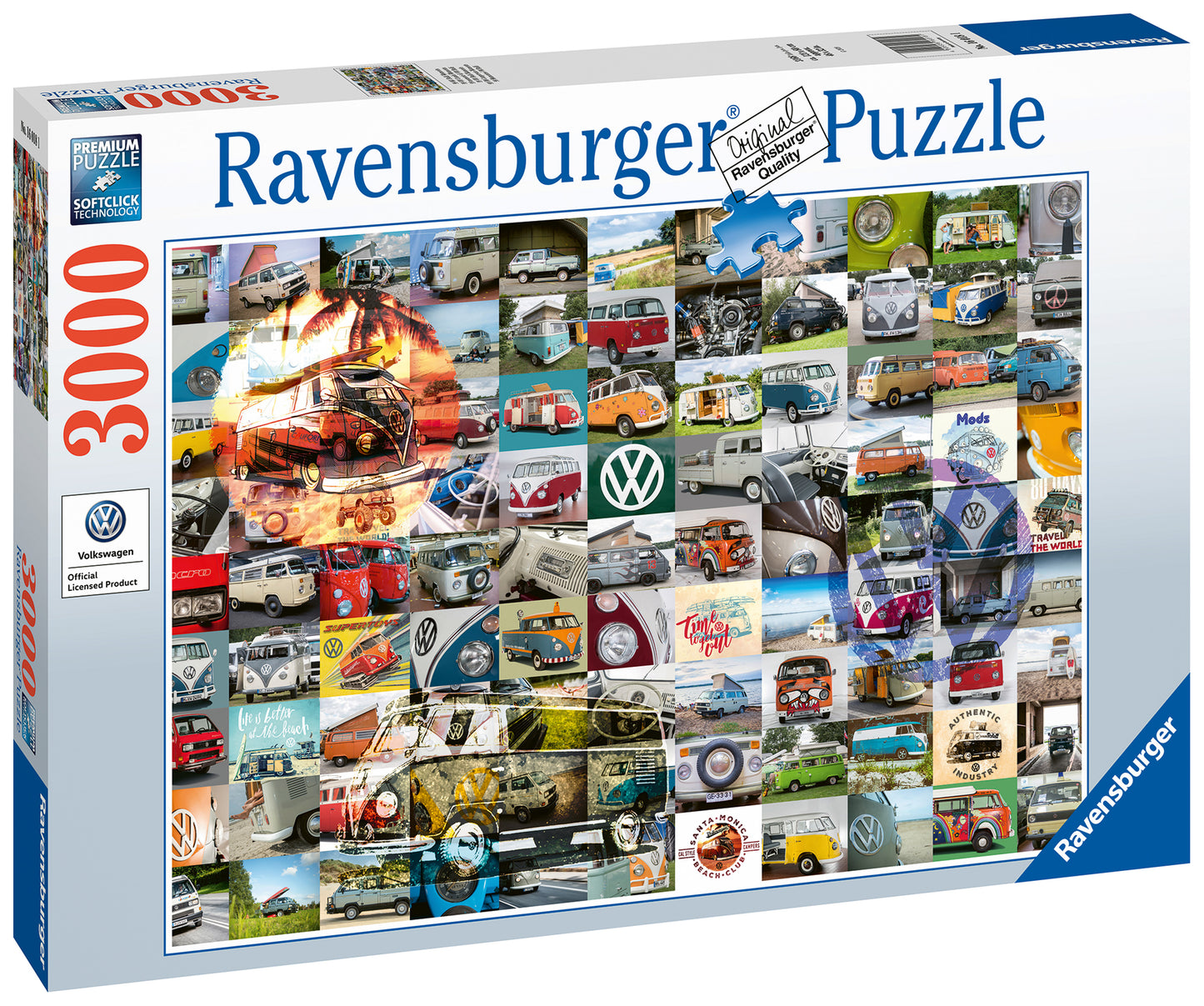 Ravensburger 99 VW Campervan Moments, 3000pc Jigsaw puzzle