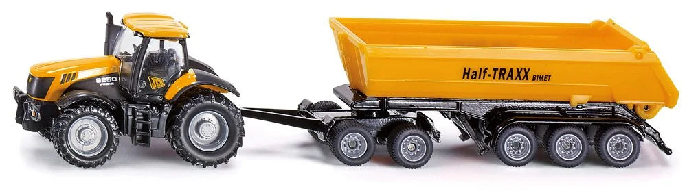 Siku 1:87 JCB Tractor W/Dolly & Tipping Trailer
