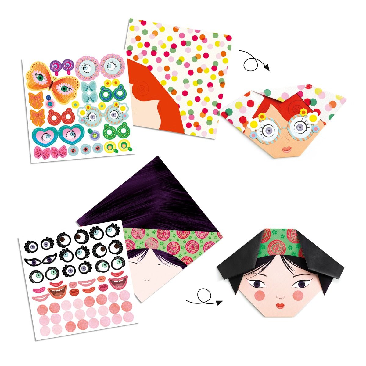 Djeco Origami Kit Pretty faces