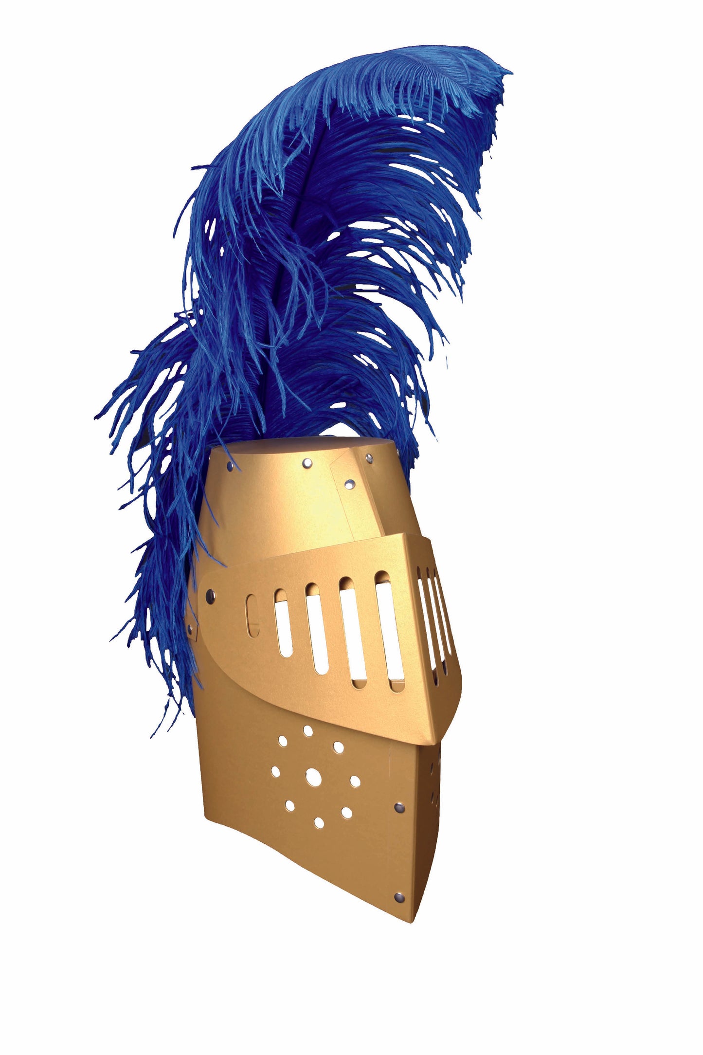 Vah Knight Helmet Gold, Ostrich Feather
