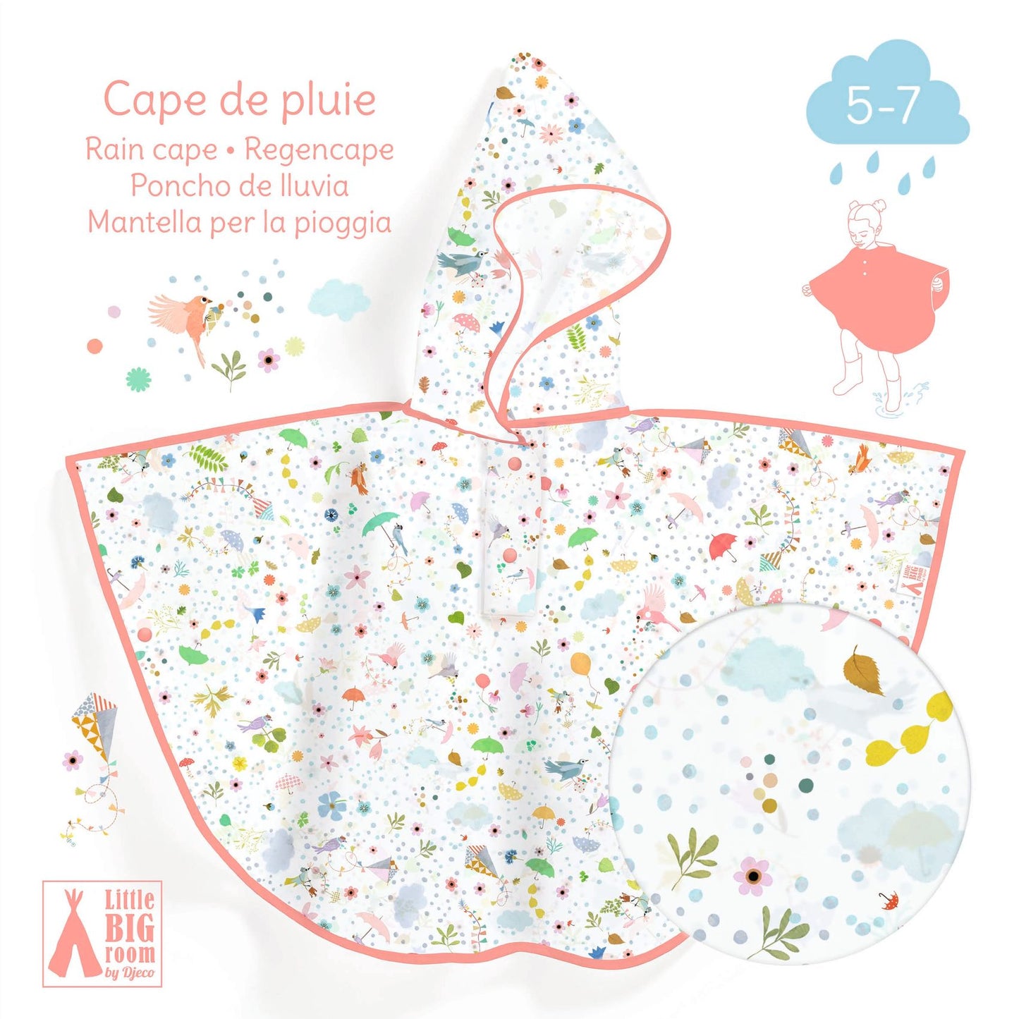 Djeco Lightness Rain Cape Large