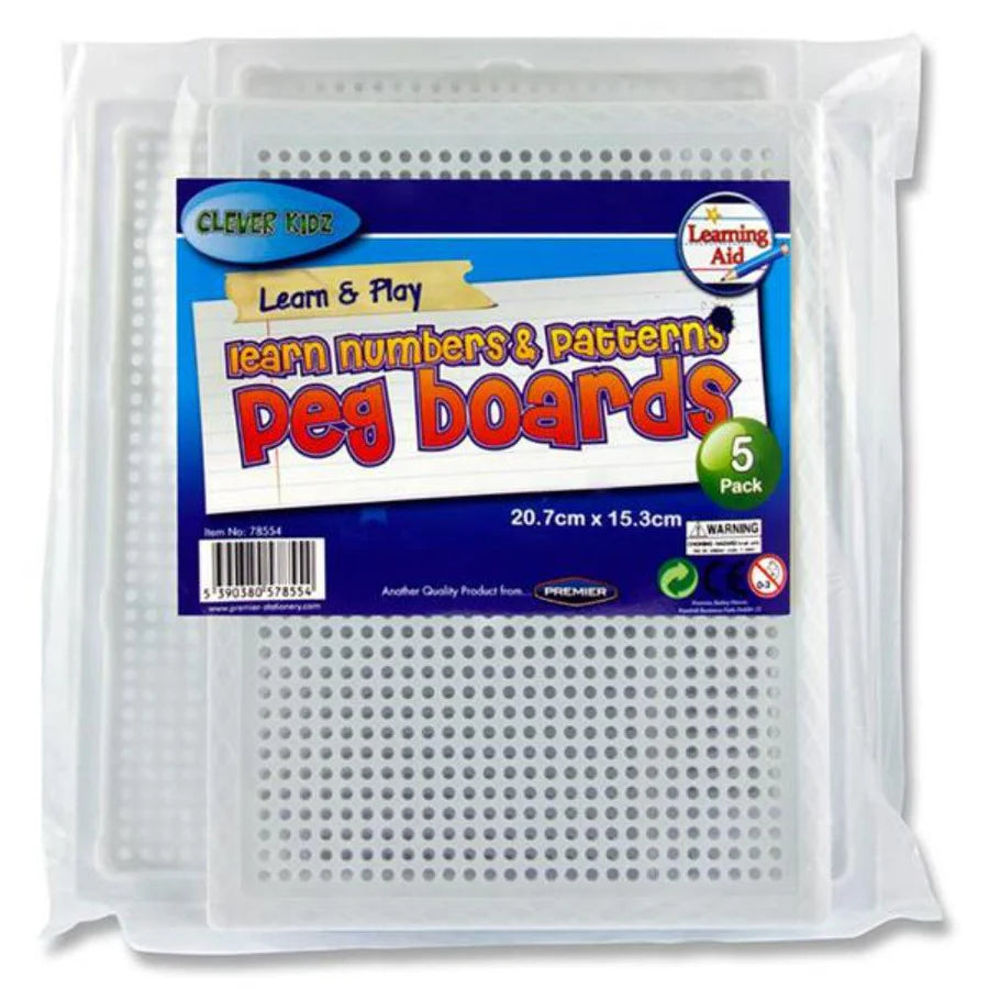 Clever Kidz Pkt5 207x153mm Decorate The Peg Boards