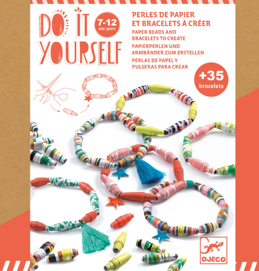 Djeco DIY Paper Beads and Bracelets to Create - Pop And Colourful