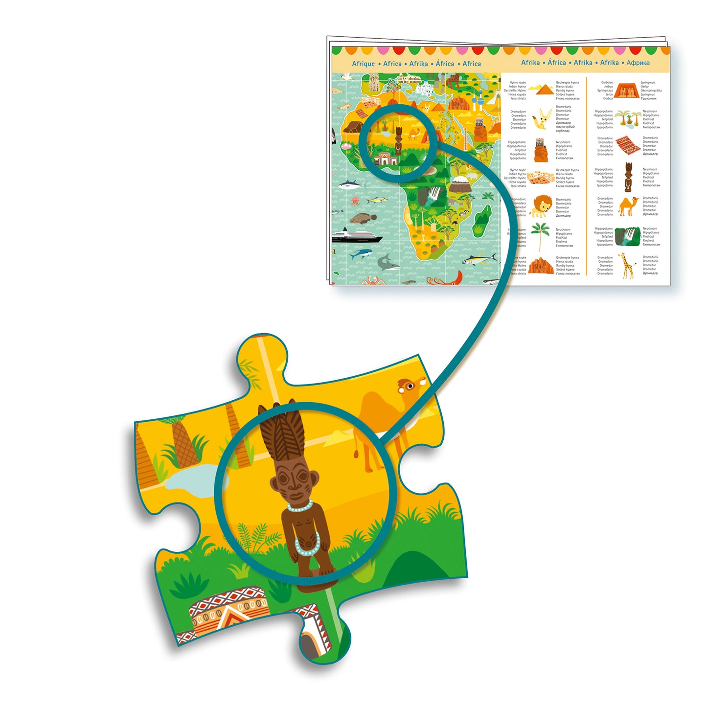 Djeco Around The World 200 Pce Observation Jigsaw Puzzle