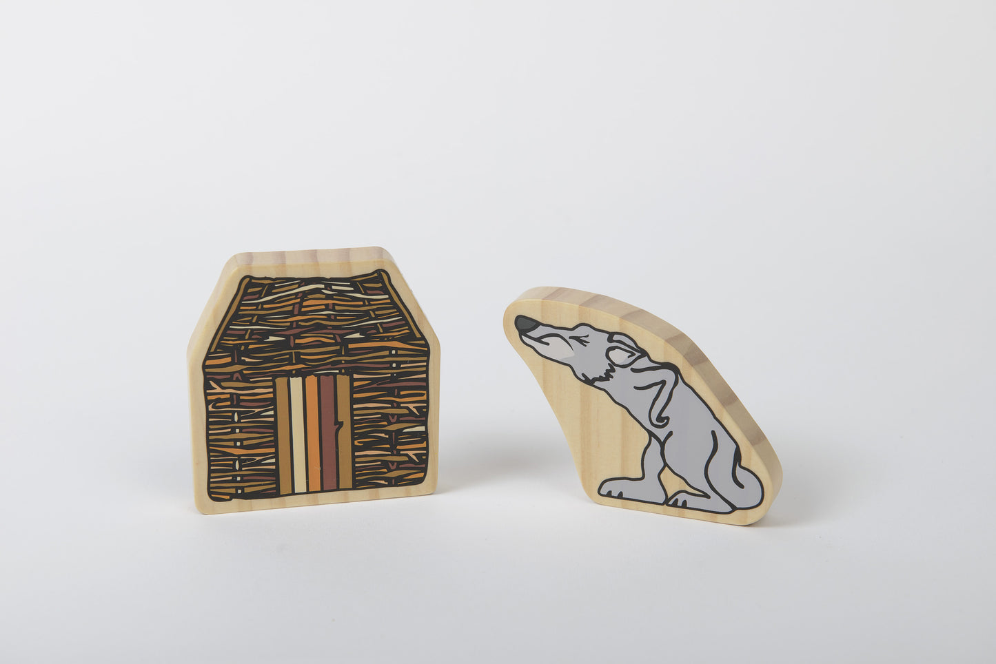 Yellow Door The Three Little Pigs Wooden Characters