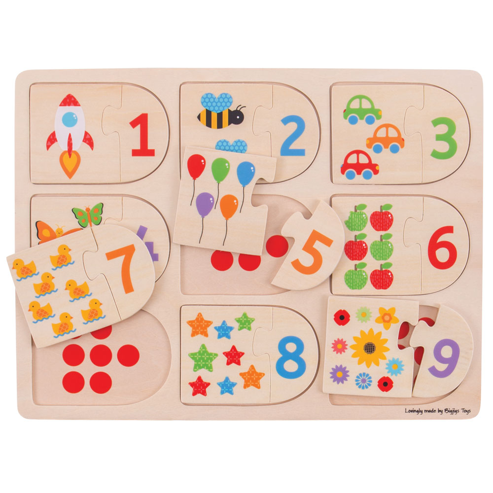BigJigs Picture and Number Matching Puzzle