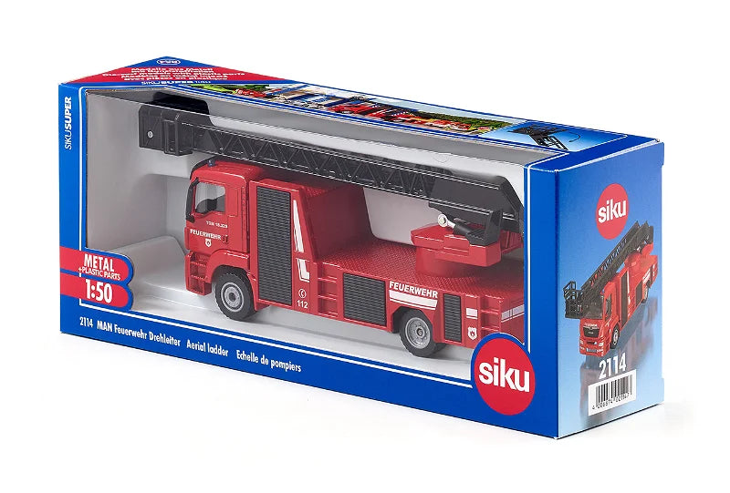 Siku 1:50 Man Fire Truck W/Turntable Ladder
