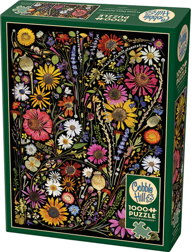 Cobble Hill Puzzles 1000 Pieces Flower Press: Happiness