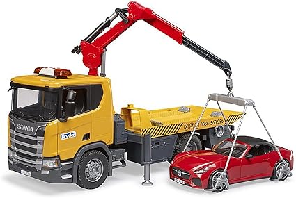 Bruder Scania Super 560R Tow Truck W/Bruder Roadster