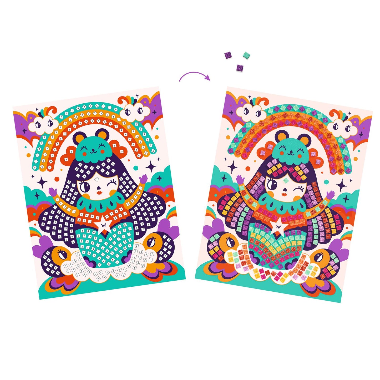 Djeco Kokeshis Mosaics