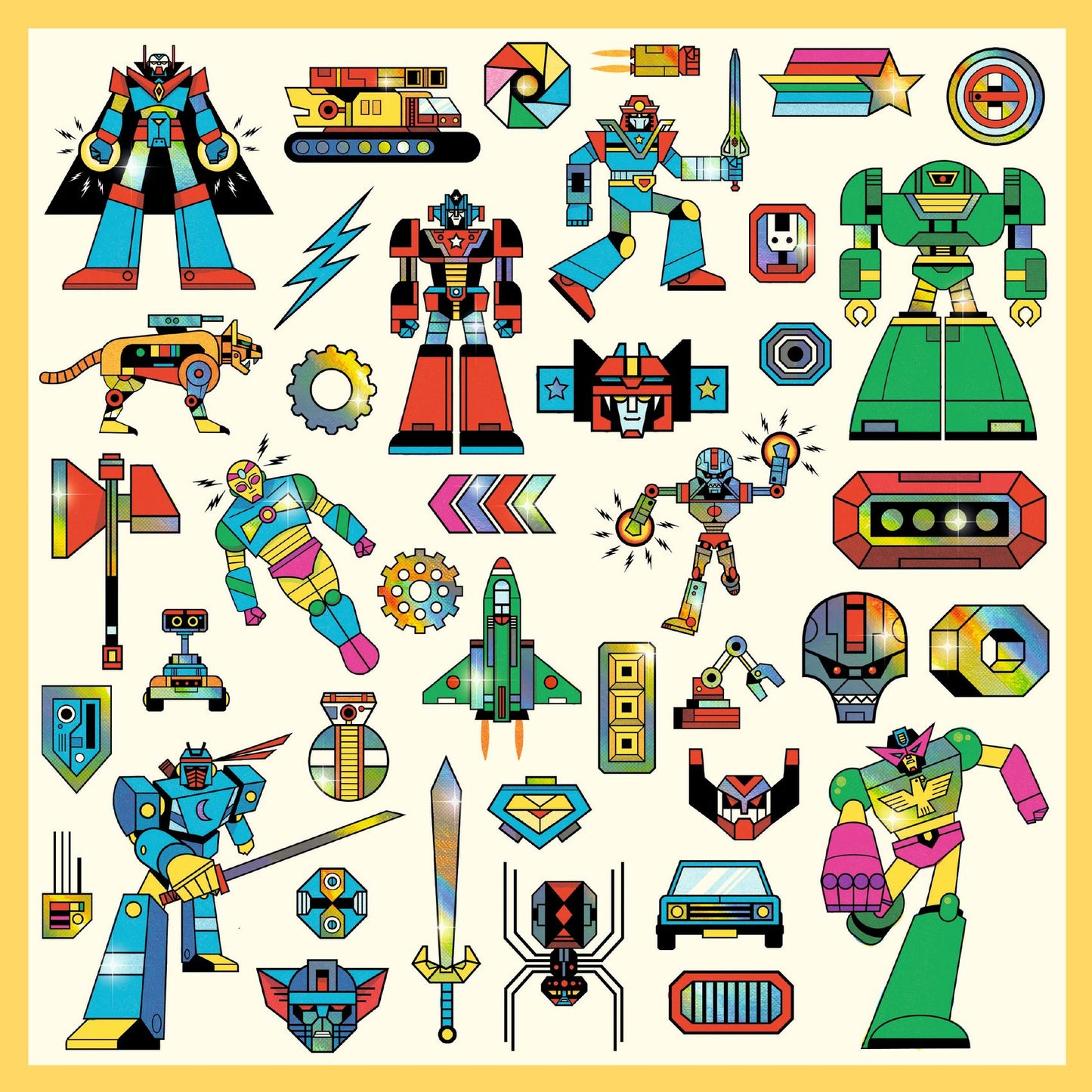 Djeco Stickers Robots