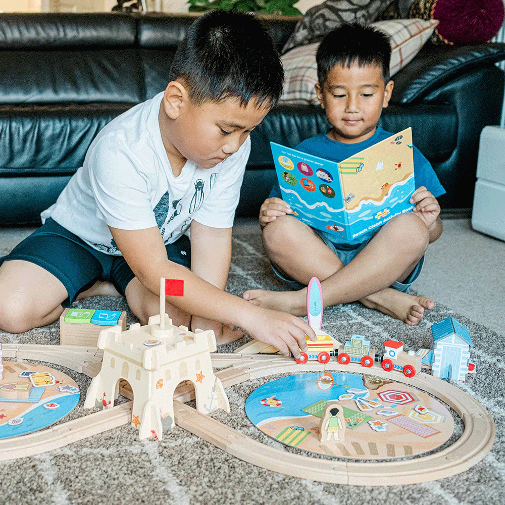 BigJigs Coastal Clean up Train Set
