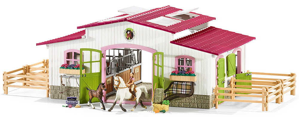 Schleich 42344 Riding Centre With Rider And Horses