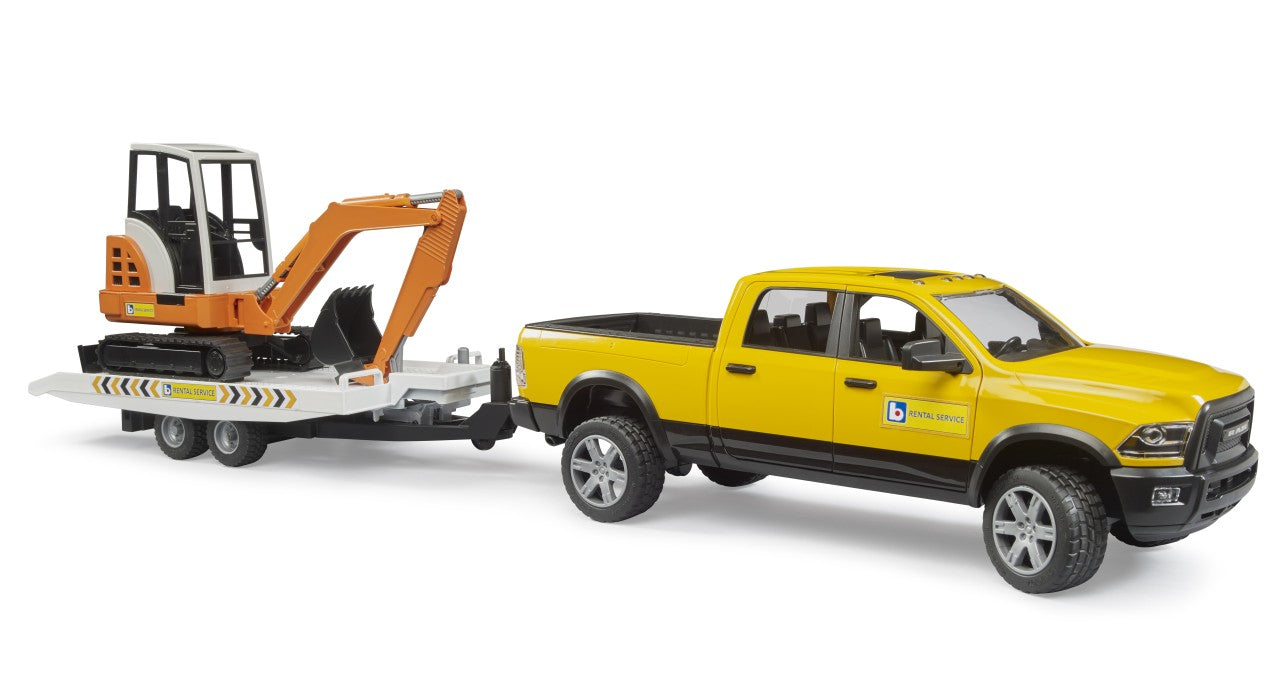 Bruder Ram Rental Service With Mini Excavator