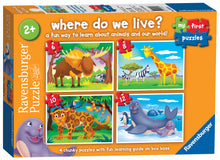 Ravensburger Where do we Live? My First Puzzles (6,8,10,12pc)