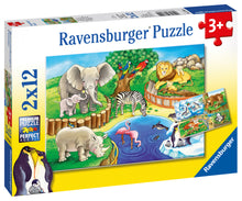 Ravensburger Time at the Zoo, 2x 12pc