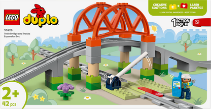 LEGO DUPLO Town 10426 Train Bridge and Tracks Expansion Set