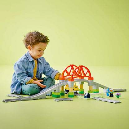 LEGO DUPLO Town 10426 Train Bridge and Tracks Expansion Set