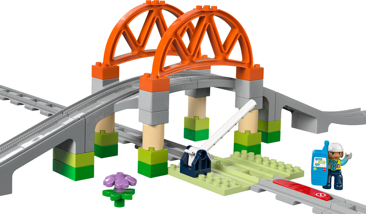 LEGO DUPLO Town 10426 Train Bridge and Tracks Expansion Set