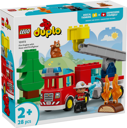 LEGO DUPLO Town 10473 Fire Truck with Hose and Firefighter