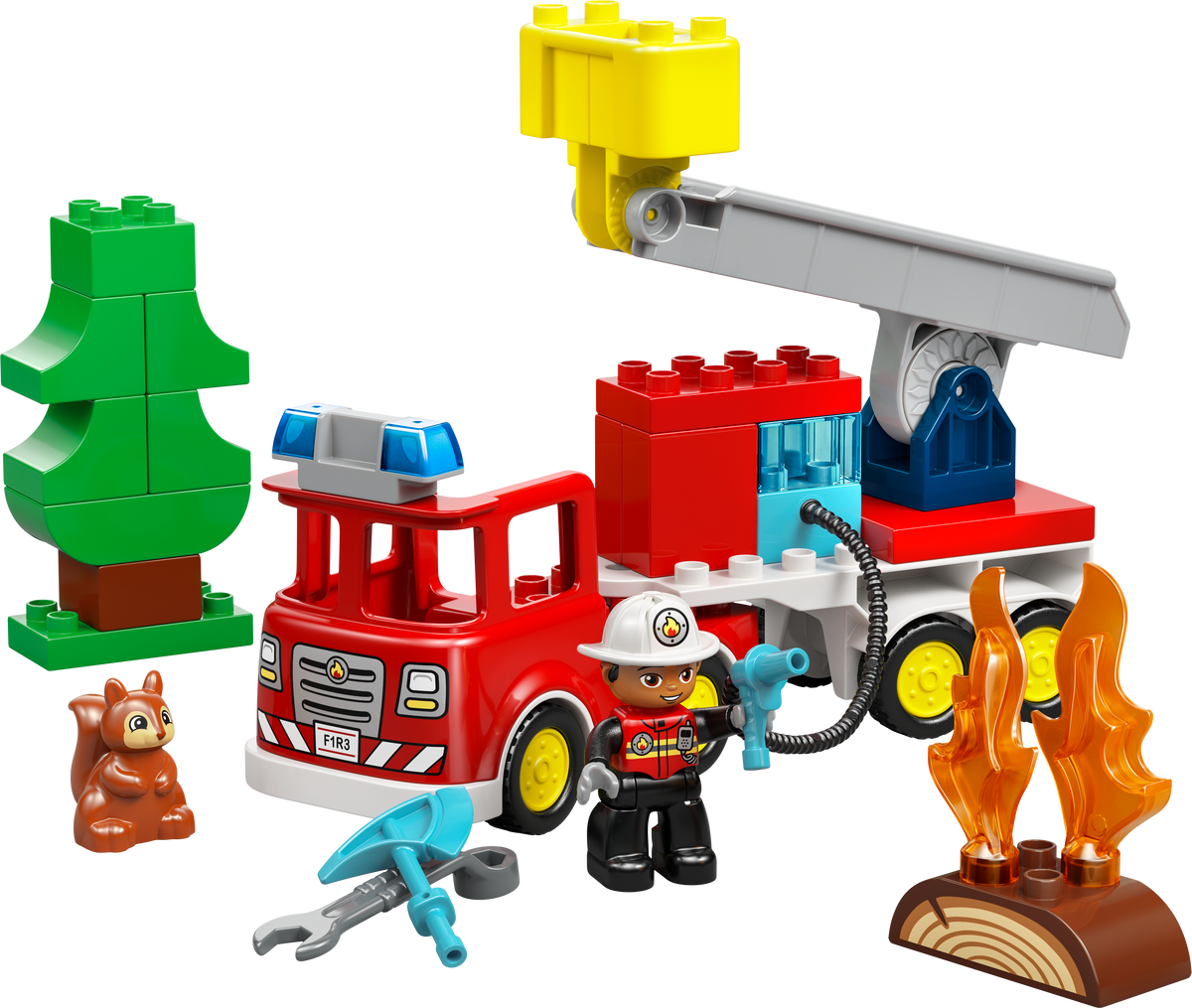 LEGO DUPLO Town 10473 Fire Truck with Hose and Firefighter