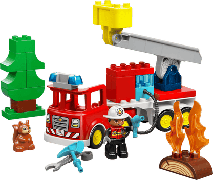 Lego Duplo 10473 Fire Truck with Hose and Firefighter