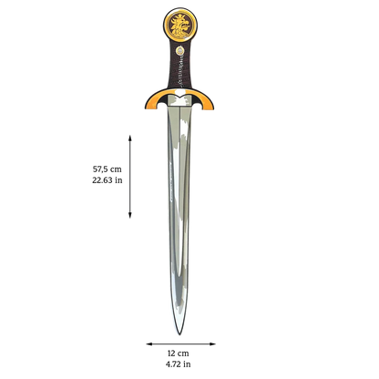 Liontouch  Noble Knight Sword, Red, Three Layers