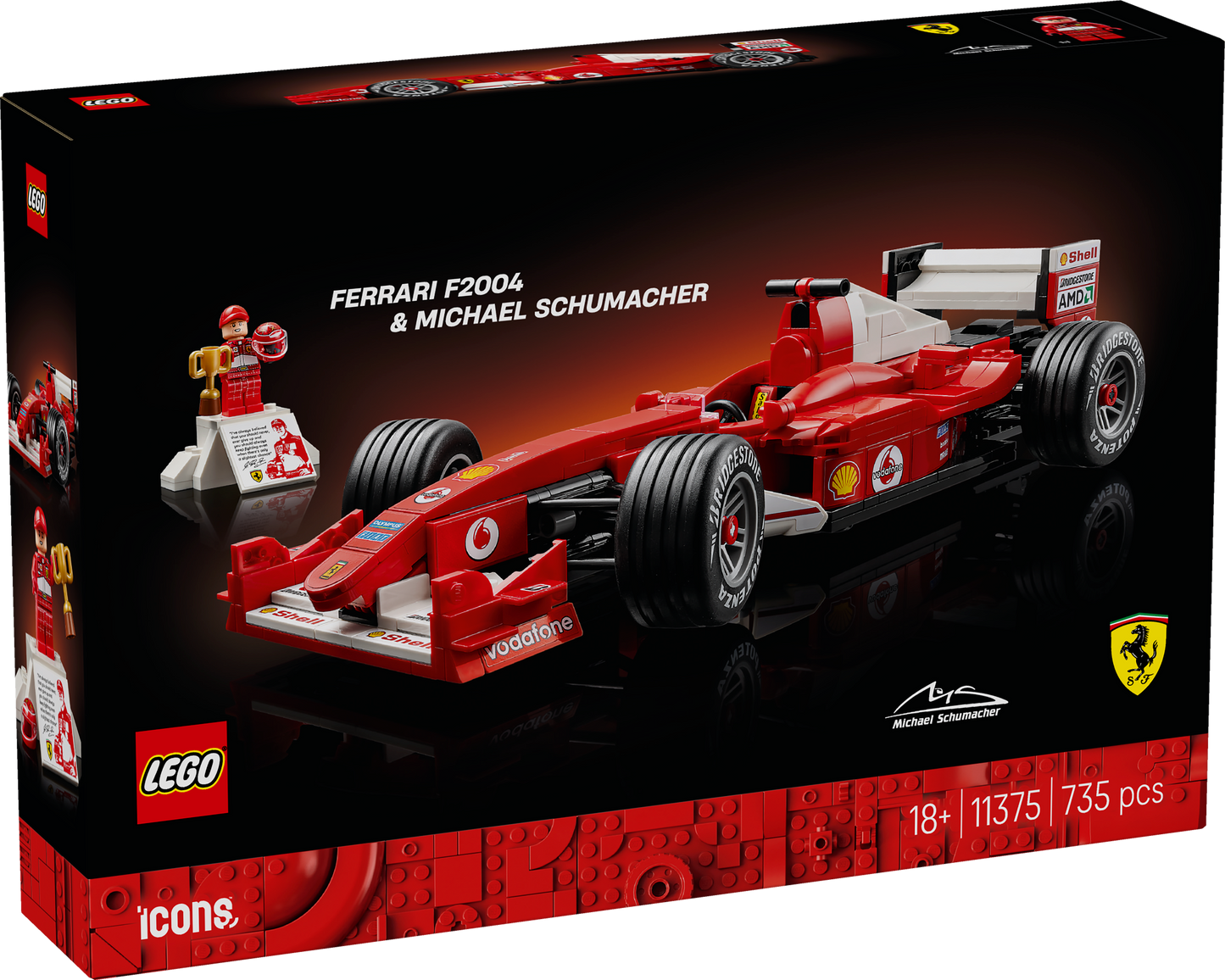 Lego Icons 11375 Ferrari with Michael Schumacher