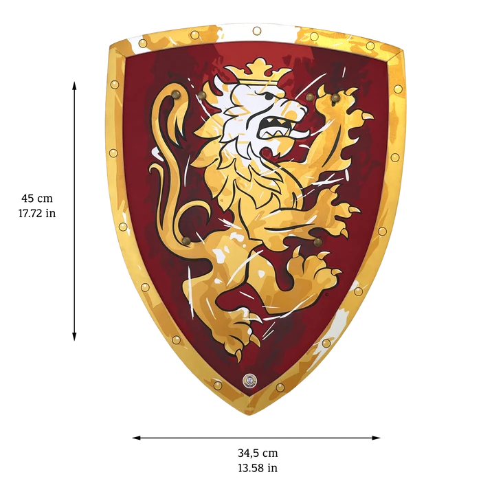 Liontouch Noble Knight Shield, Red, One Layer