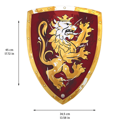 Liontouch Noble Knight Shield, Red, One Layer