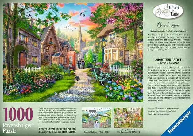 Ravensburger Down the Lane No.4 Church Lane 1000 pc