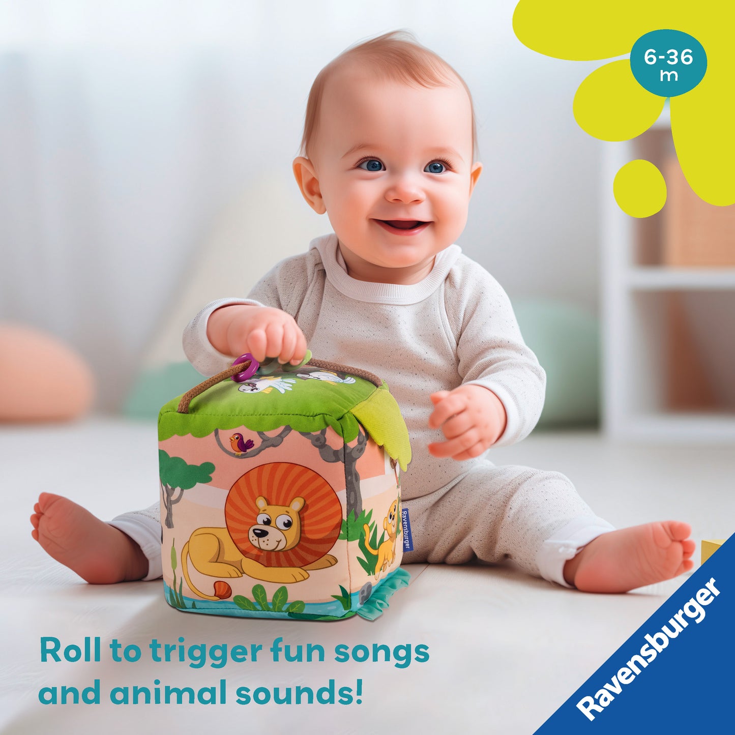 Ravensburger Roll & Play Sound Cube: Wild Animals