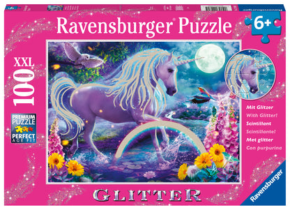 Ravensburger Glitter Unicorn, 100pc XXL Glitter Puzzle