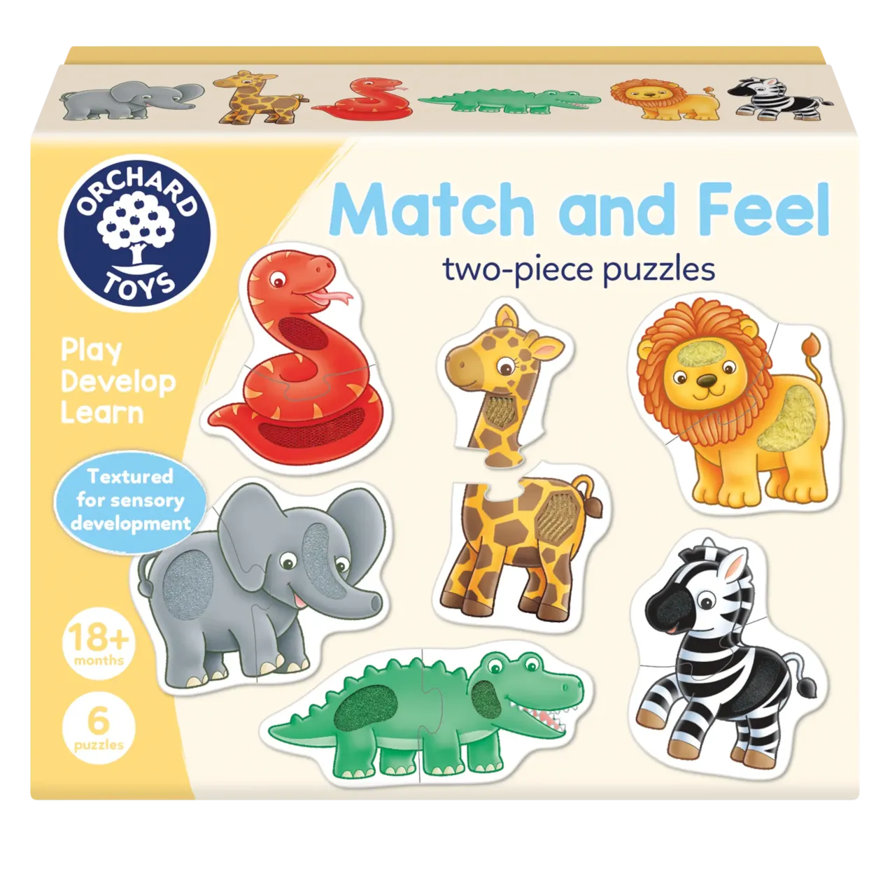 Orchard Toys Match & Feel - 2 Piece Puzzle