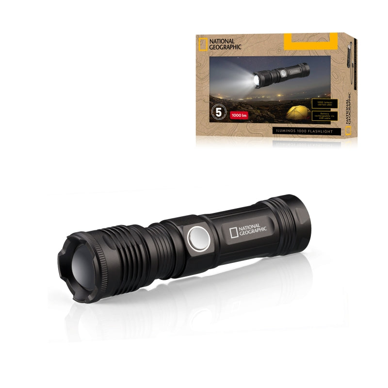 Bresser National Geographic Iluminos 1000 Led Zoom Flashlight 1000 Lm