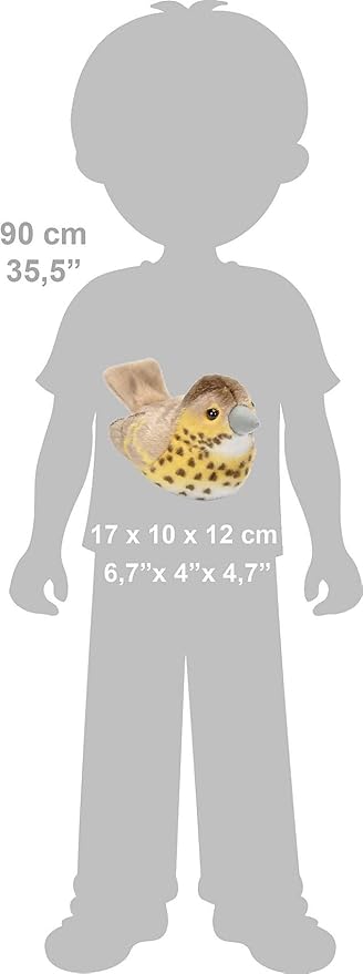 Wild Republic Plush Bird RSBP Song Thrush 18Cm