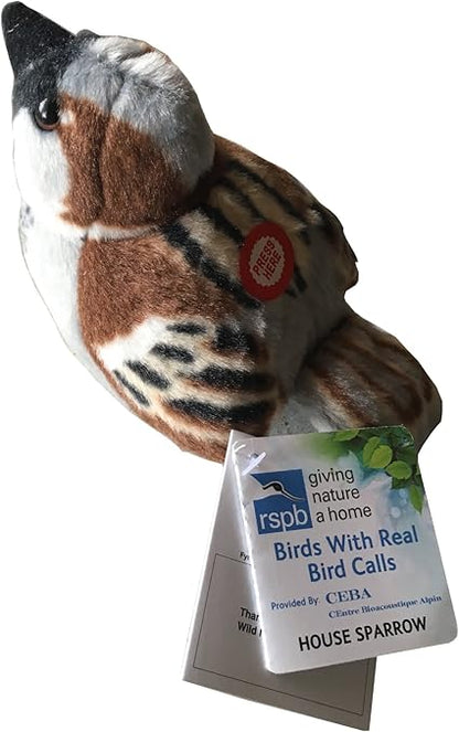 Wild Republic Plush Bird Rspb House Sparrow 18Cm