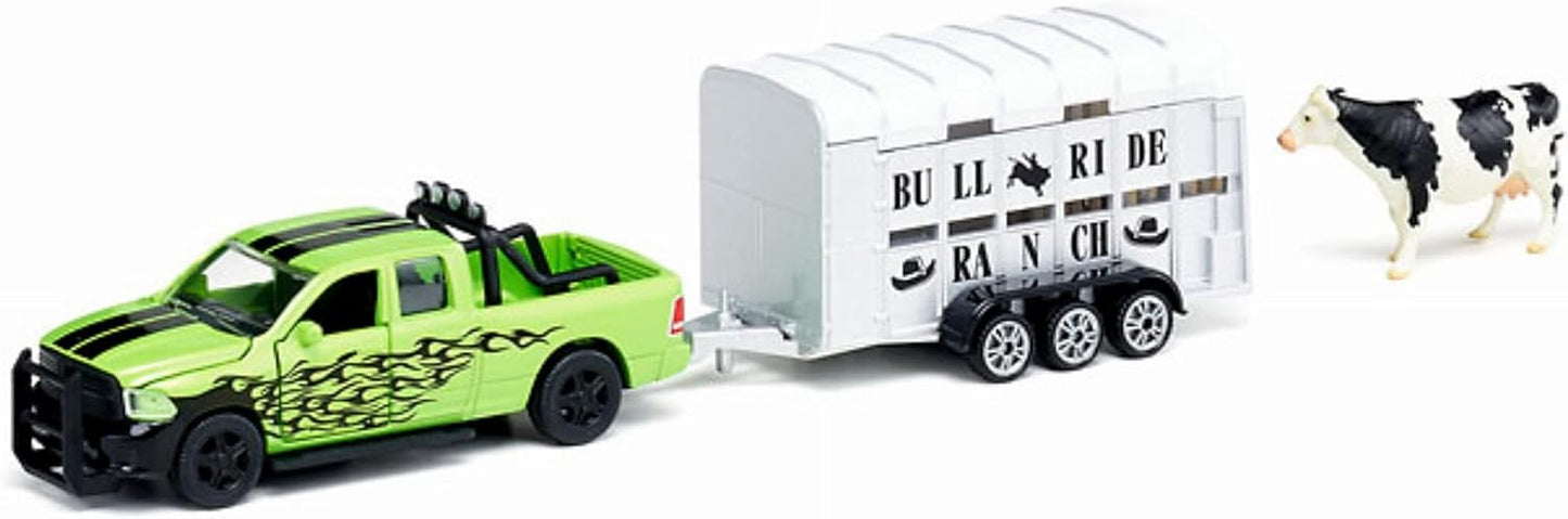 Siku Ram 1500 With Livestock Trailer
