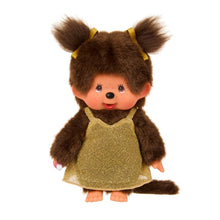 Monchhichi Girl in Gold Glitter Dress (20cm)